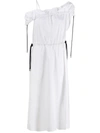 3.1 Phillip Lim One-shoulder Stretch-cotton Poplin Midi Dress In White