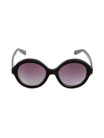 Ferragamo Women's 54mm Round Sunglasses In Black