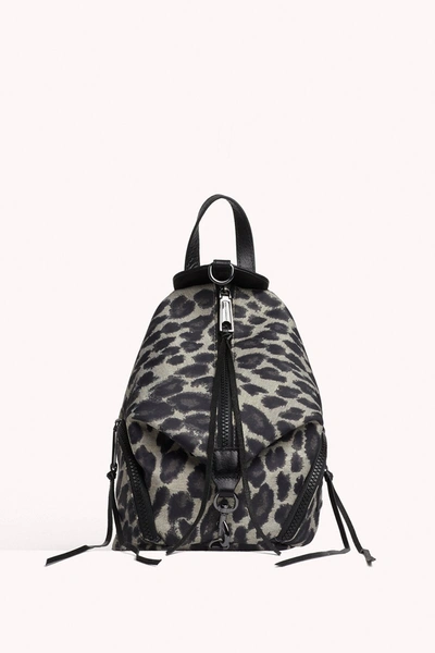 Rebecca Minkoff Convertible Mini Julian Backpack In Leopard
