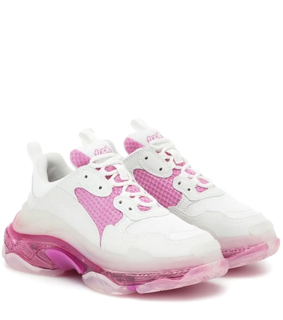 White and pink sales balenciaga triple s