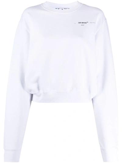 Off-white Meteor Palette Cropped Sweatshirt In White