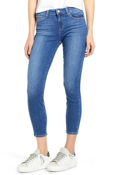 Paige Verdugo Skinny Mid-rise Cropped Stretch-denim Jeans In Blue