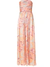 Amur Kallia Floral Print Silk Strapless Jumpsuit