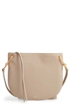 Hugo Boss Kristin Leather Crossbody Bag In Light/ Pastel Brown