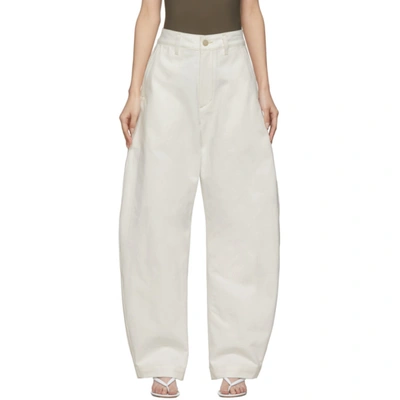 Goldsign The Low Curve Rigid Wide-leg Jeans In Pearl