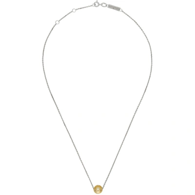 Avgvst Jewelry 银色 And 金色 Sequin Pendant 项链 In Gold