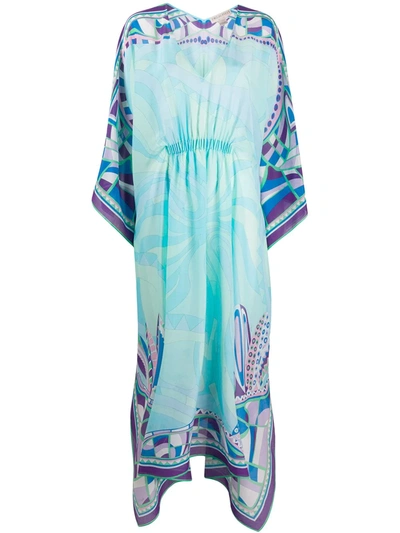 Emilio Pucci Abstract Print Dress In Blue