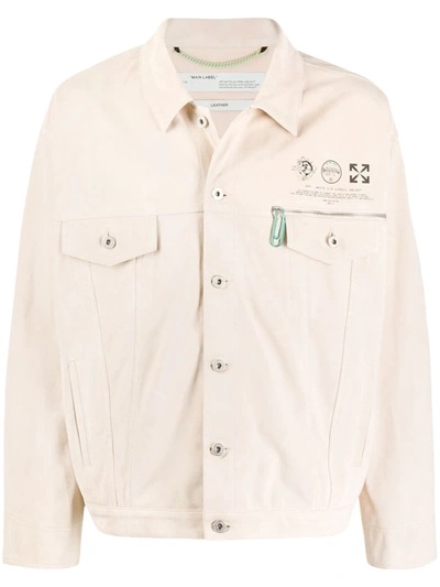 Off-white Arrows-print Jacket In Neutrals