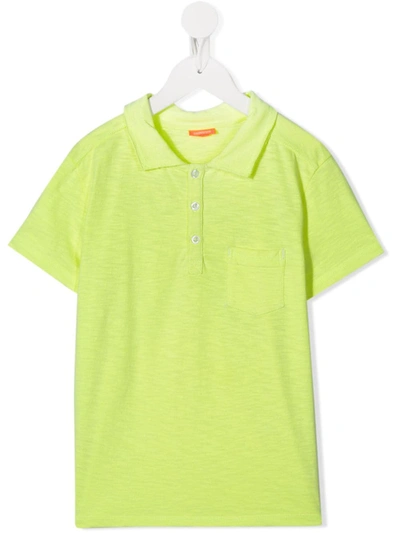 Sunuva Kids' Slub Polo Shirt In Yellow