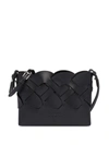 Prada Woven Clutch Bag In Black