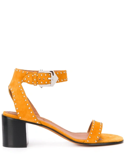Givenchy Studded Suede Sandals In Sienna