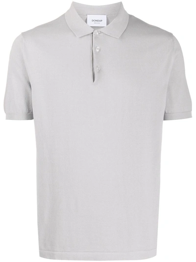 Dondup Plain Polo Shirt In Grey