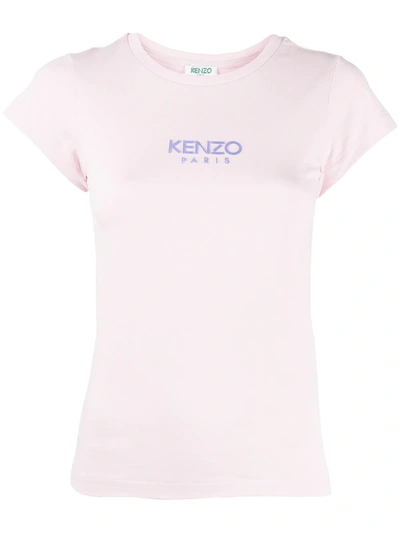 Kenzo Logo Printed T-shirt In Pink