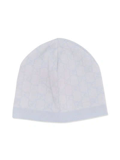 Gucci Babies' Beanie Mit Gg In White