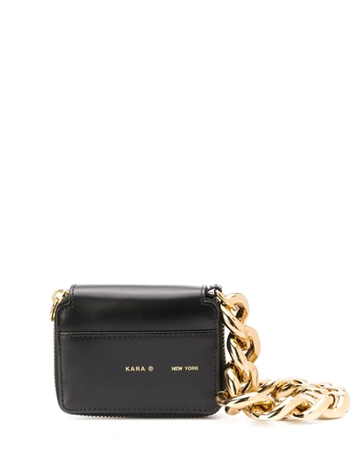 Kara Universal Chain-detailed Leather Camera Bag In Black