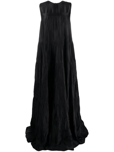 N°21 Pleated Maxi Dress In Black