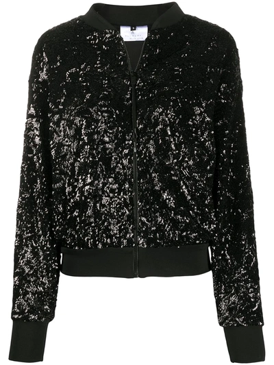 Alchemy Sequinned Bomber Jacket In Black