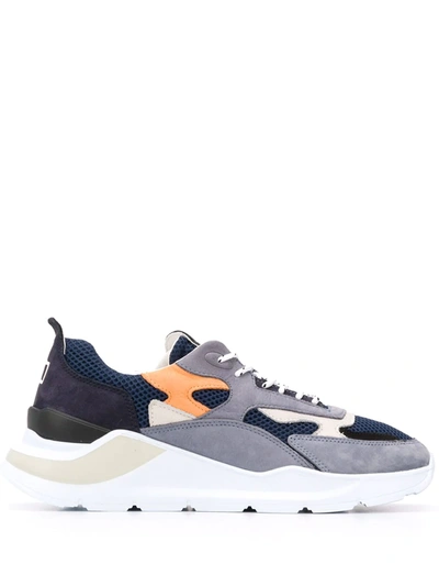 Date Fuga Panelled Low-top Sneakers In Blue