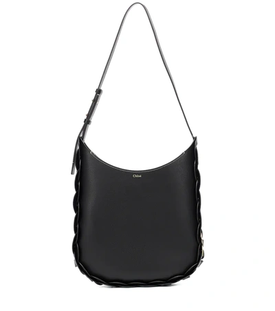 Chloé Woven Detail Shoulder Bag In Black