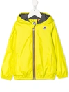 K-way Teen Jacques Hooded Jacket In Yellow