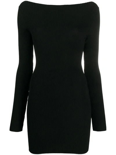 Ssheena Fitted Knit Dress In Black