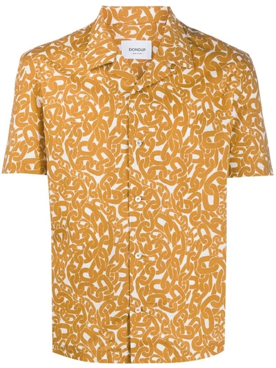 Dondup All-over Print Shirt In Yellow