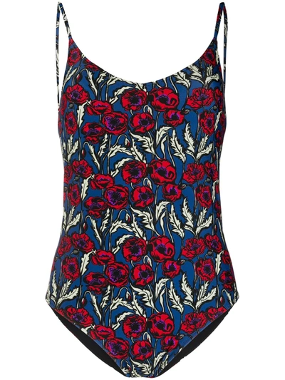 La Doublej Amalfi Floral Swimsuit In Blooms