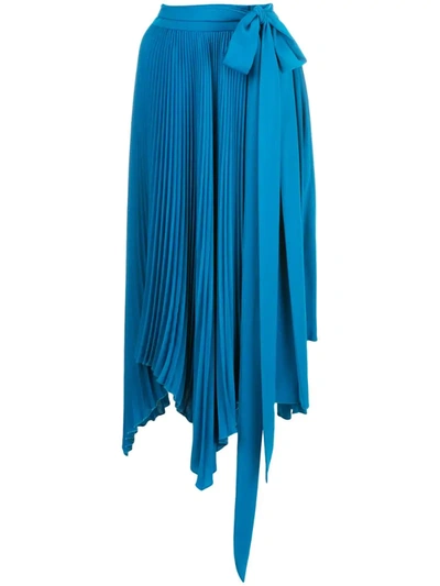 Amur Delia Pleated Skirt In Blue