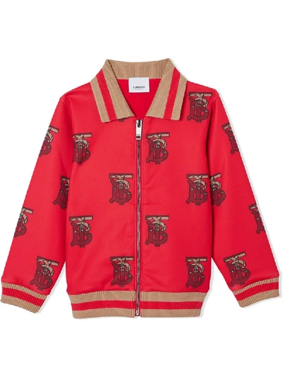 Burberry Babies' Kids Tb Monogram Track Jacket (3-12 Years) In Red