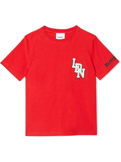 Burberry Babies' Kids London Logo Graphic T-shirt (3-12 Years) In Red