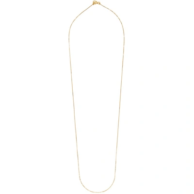 Bottega Veneta Gold Sterling Chain Long Necklace In 8120 Silvgd