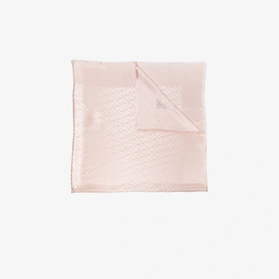 Fendi Pink Ff Motif Silk Scarf