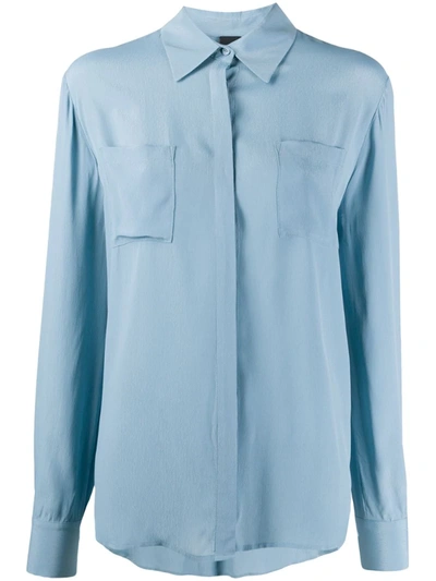 Pinko Norina Patch-pocket Shirt In Blue