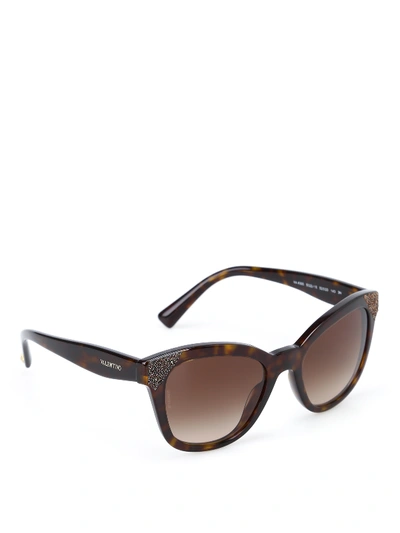 Valentino Tortoiseshell Brown Sunglasses