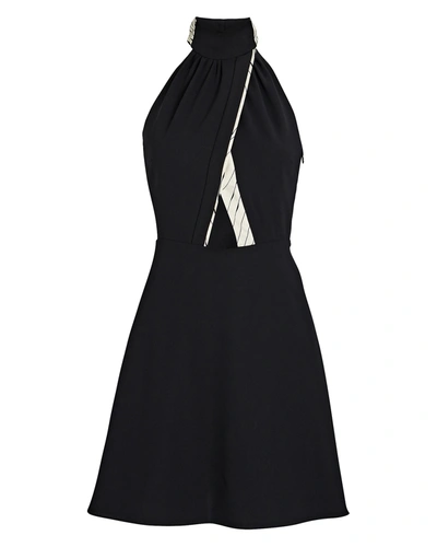 Victoria Victoria Beckham Crepe Halter Mini Dress In Black