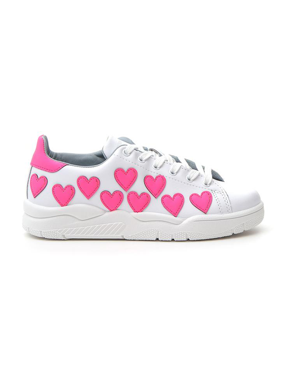 fluorescent pink sneakers
