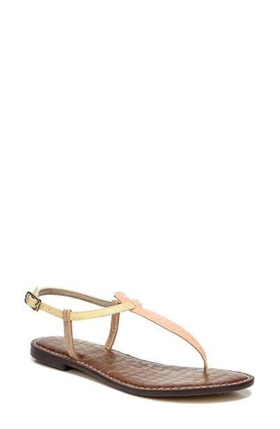 Sam Edelman Gigi Sandal In Peach Fizz/ Honeydew Leather