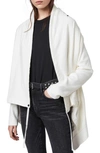 Allsaints Ivy Drape Cardigan In Warm White