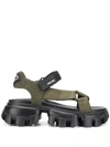 Prada Ridged Sole Sandals In F0244 Tundra