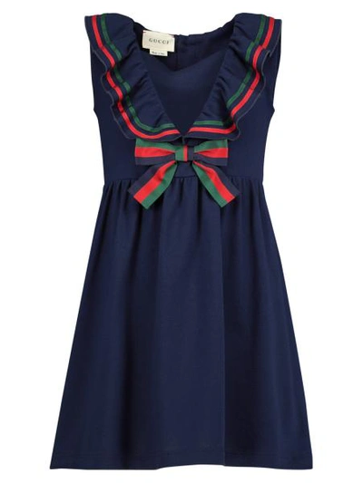 Gucci Kids Dress For Girls In Blue