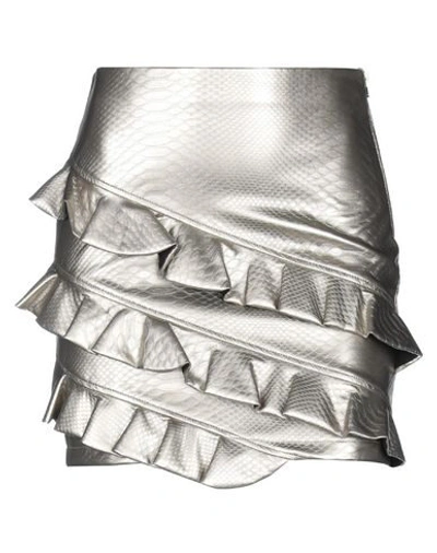 Patrizia Pepe Mini Skirts In Platinum