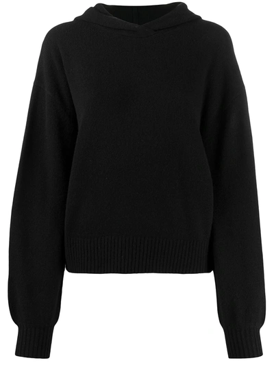 Pringle Of Scotland Hooded Long-sleeve Jumper In Black