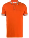 Pringle Of Scotland Classic Cotton Polo Shirt In Orange