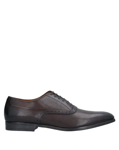 Bally Laced Shoes In Dark Brown