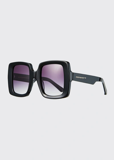 Karen Walker Isadore Square Acetate Sunglasses In Black