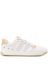 Sandro Leather Star Motif Trainers In White