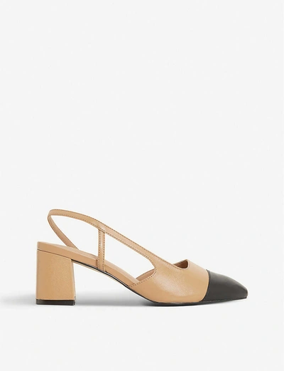 Dune Croft Leather Slingback Courts