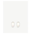 Kendra Scott Ellie 14ct Gold-plated Aqua Illusion Stud Earrings In Rhodium