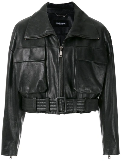 Dolce & Gabbana Bullskin Jacket In Black