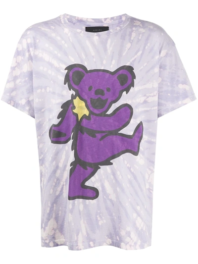 Amiri Purple Tie-dye Grateful Dead Bear T-shirt In Lavendar